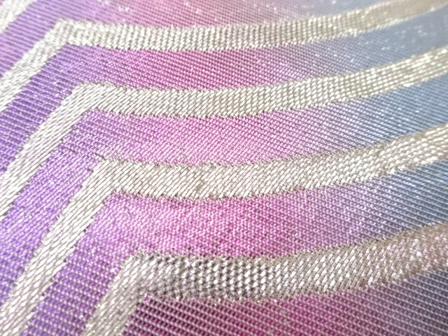 カラフル幾何学模様 袋帯 紫系 幾何学模様 袋帯京都